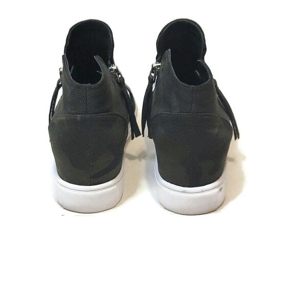 Steve Madden Caliber Camouflage Platform Side Zipper Green Camo Sneaker Size 7.5 - Picture 8 of 15